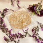 Transparent acrylic open corner tray for hampers.