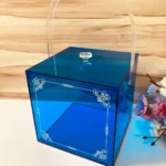 Top view showing handle placement on acrylic box.