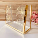 Angled shot of Printed Cross Bag highlighting floral detailing.