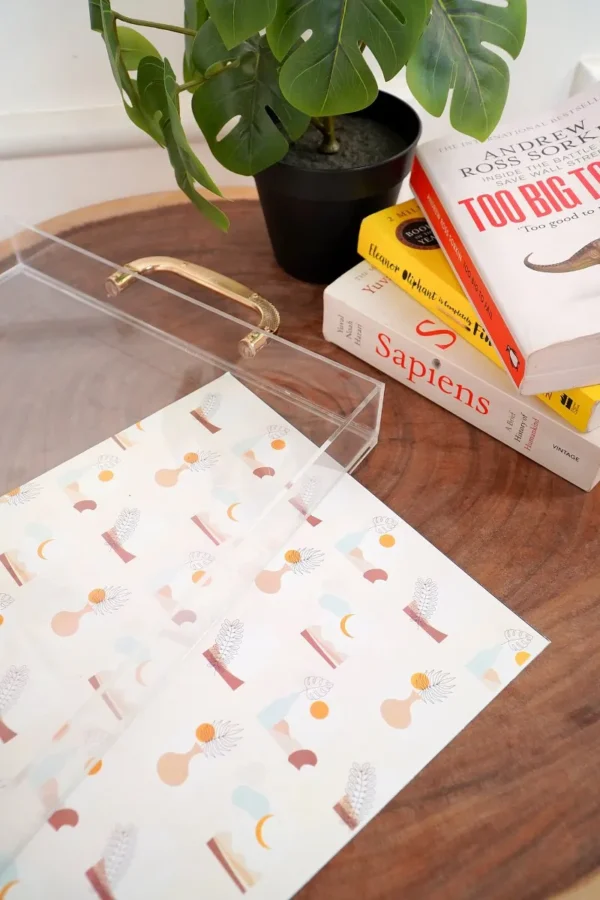 Slide-In Metal Handle Acrylic Tray - Image 2