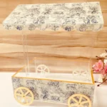 Decorative display hamper cart for gifting.