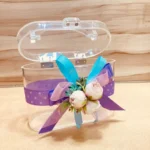 Transparent oval basket for hampers and gifts.